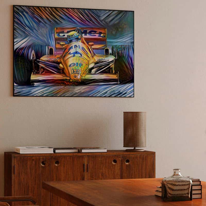 Digital Art Formula 1 Camel Lotus Honda Ayrton Senna thumbnail 3