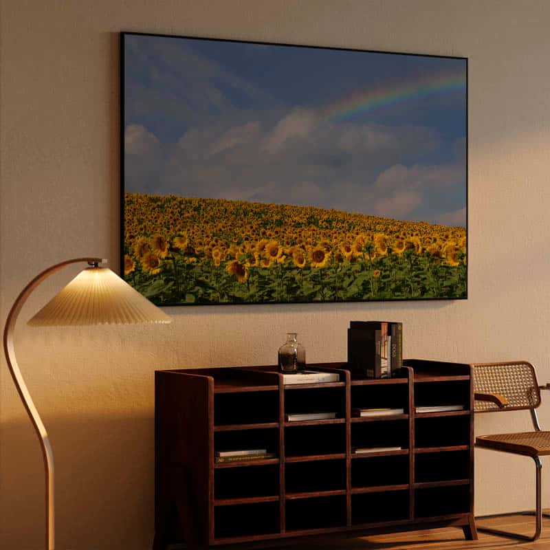 Campo de girasoles con arcoíris. thumbnail 4