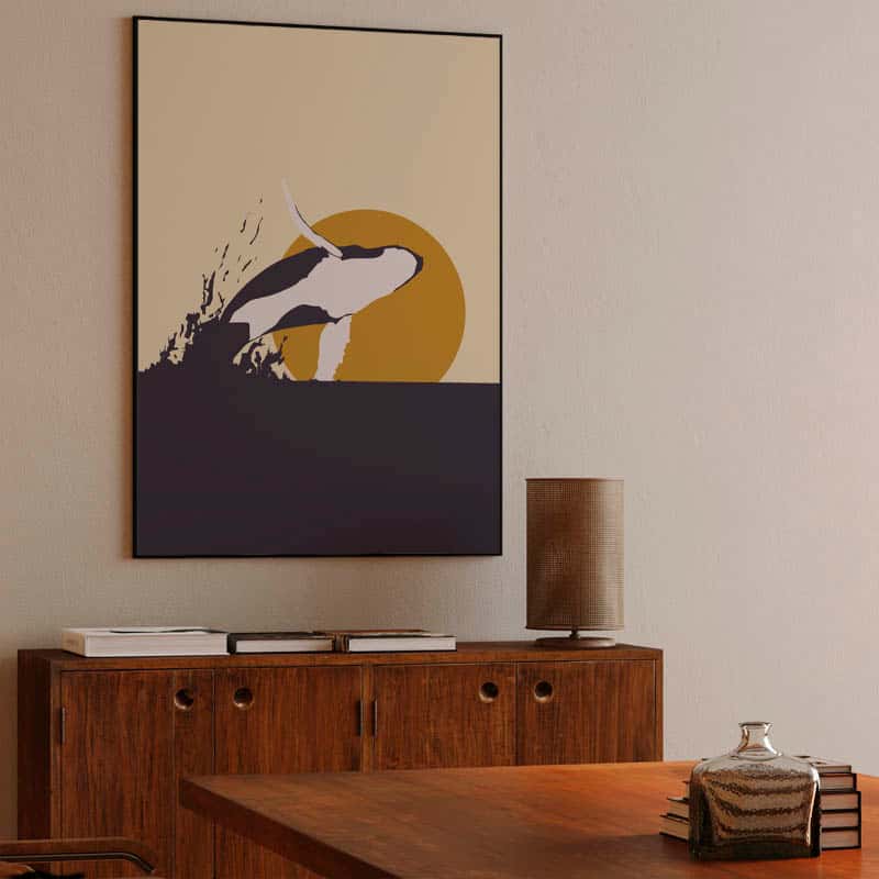 Humpback Whale and Sunset thumbnail 3