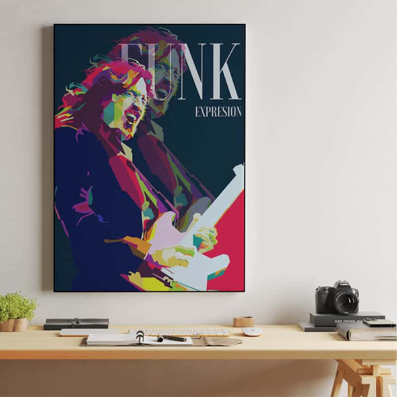 John Frusciante Funk Guitarist Pop Art WPAP - Canvast Print thumbnail 2