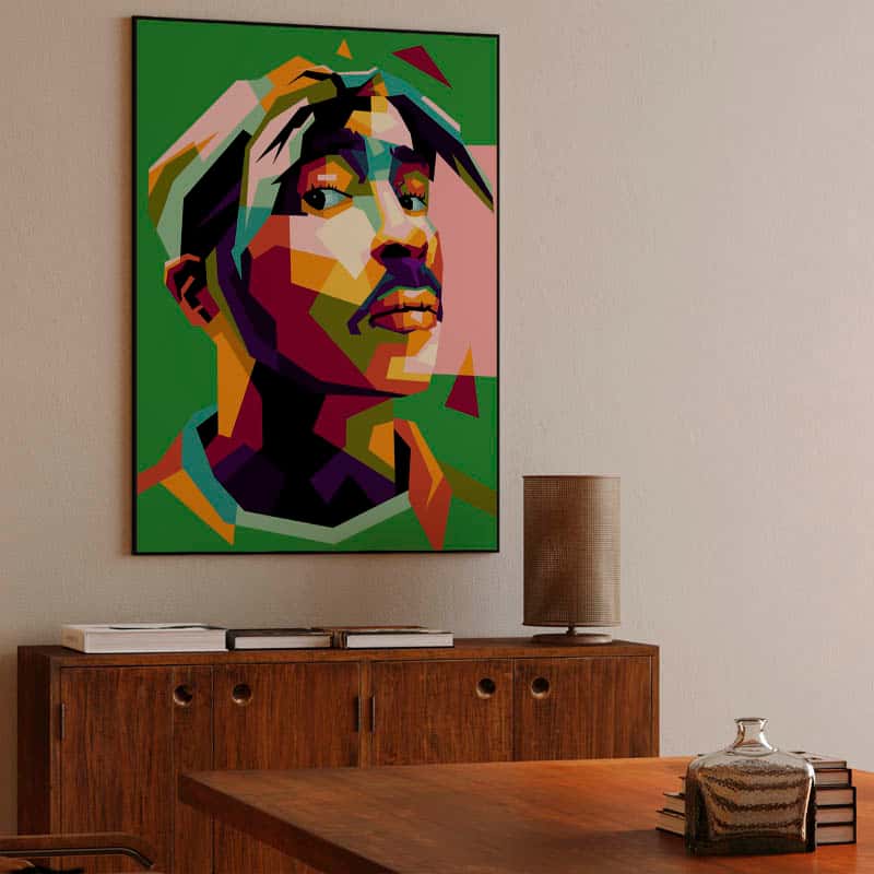 2 Pac Shakur in wpap pop art thumbnail 3