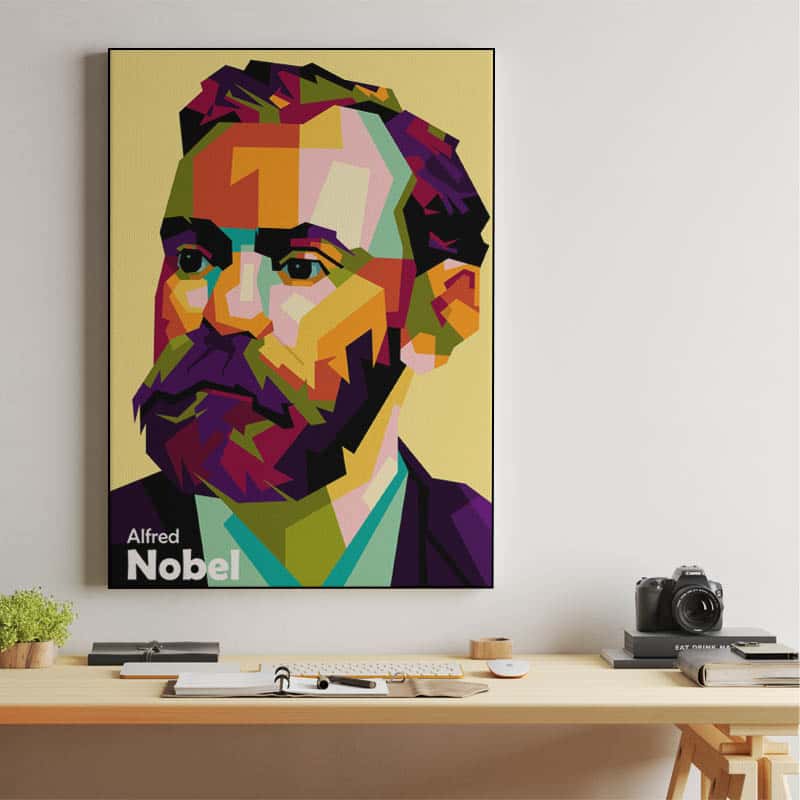 Alfred Nobel in Pop art amazing thumbnail 2