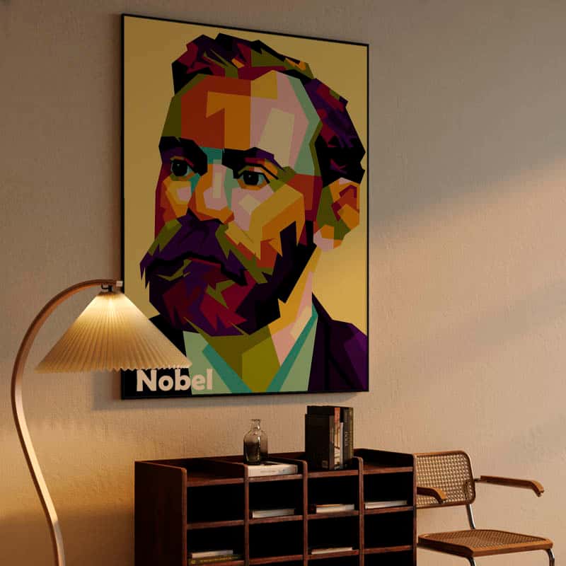 Alfred Nobel in Pop art amazing thumbnail 4
