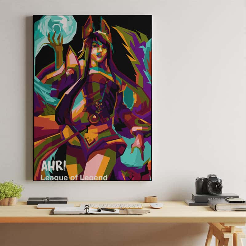 Ahri League Of Legend in pop art thumbnail 2