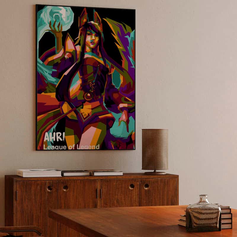 Ahri League Of Legend in pop art thumbnail 3