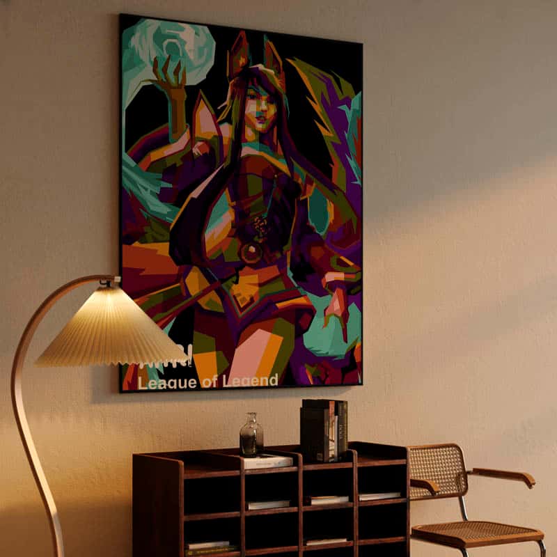 Ahri League Of Legend in pop art thumbnail 4
