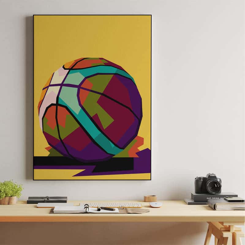 Basketball in wpap pop art thumbnail 2