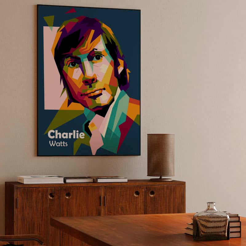 Charlie Watts in pop art amazing thumbnail 3