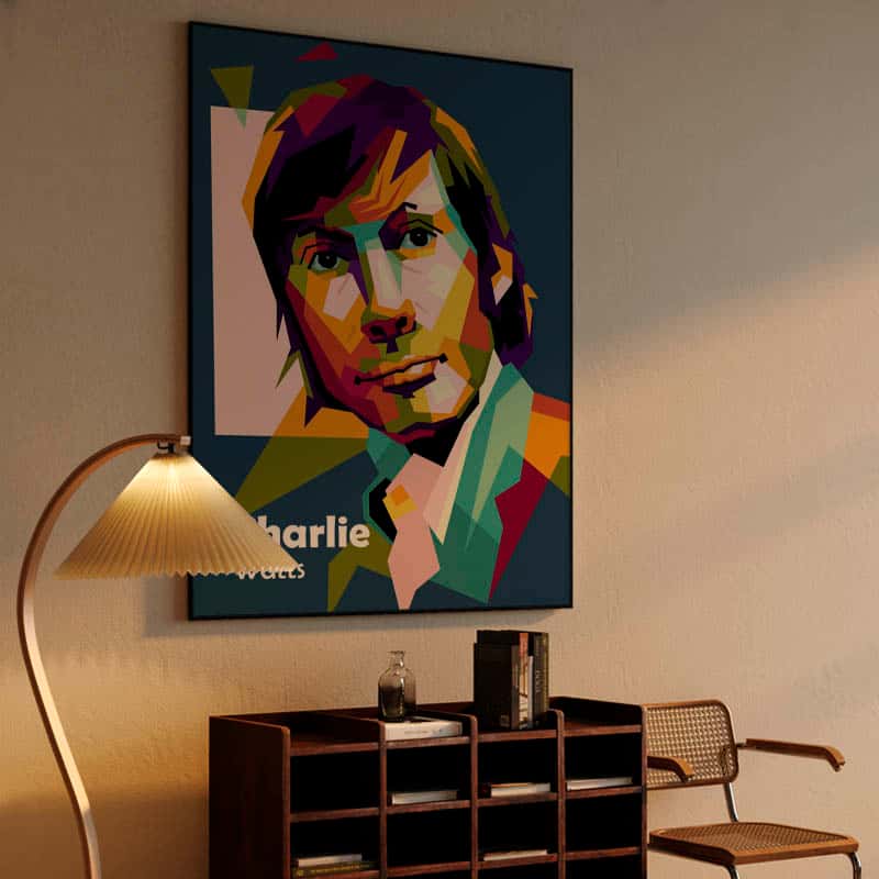Charlie Watts in pop art amazing thumbnail 4