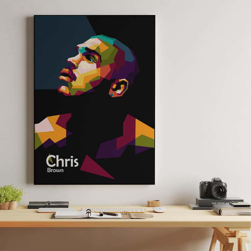 Chris Brown in wpap pop art thumbnail 2