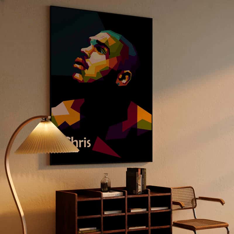 Chris Brown in wpap pop art thumbnail 4