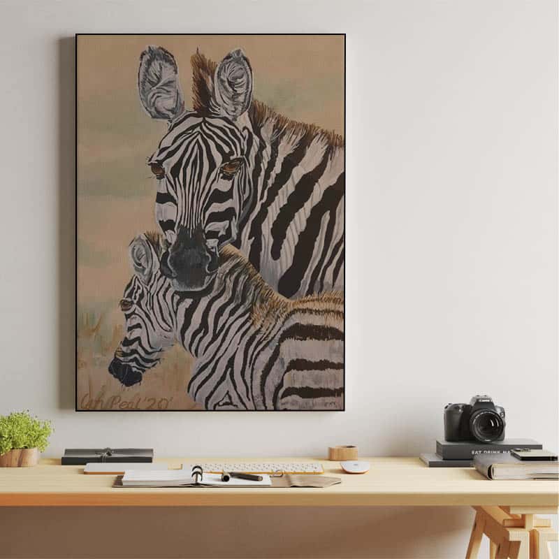 Mother and child zebras thumbnail 2
