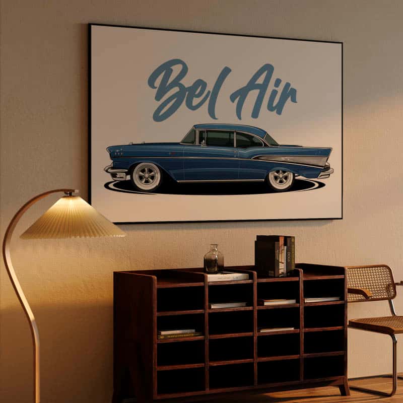 Chevrolet Bel Air 1957 Car Canvas Chevrolet thumbnail 4