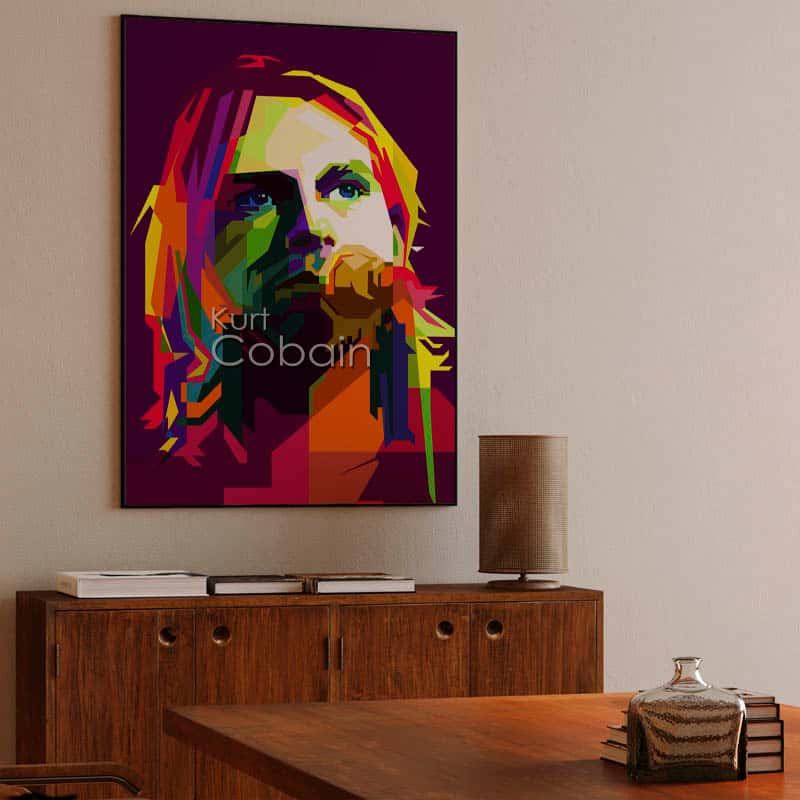 Kurt Cobain Pop Art WPAP - Canvast Print thumbnail 3