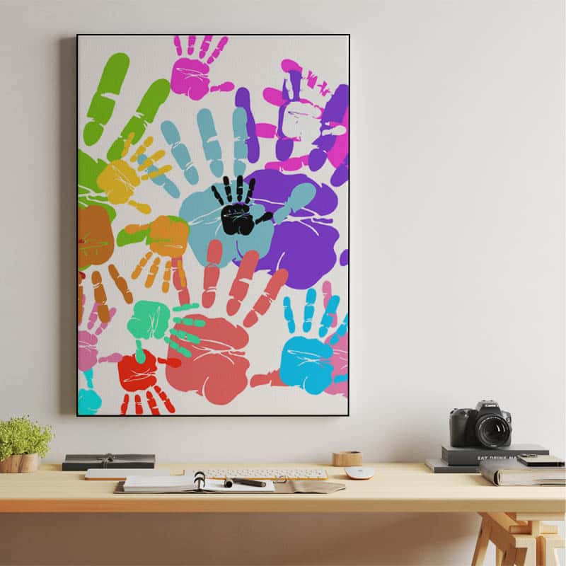 Colorful hands thumbnail 2