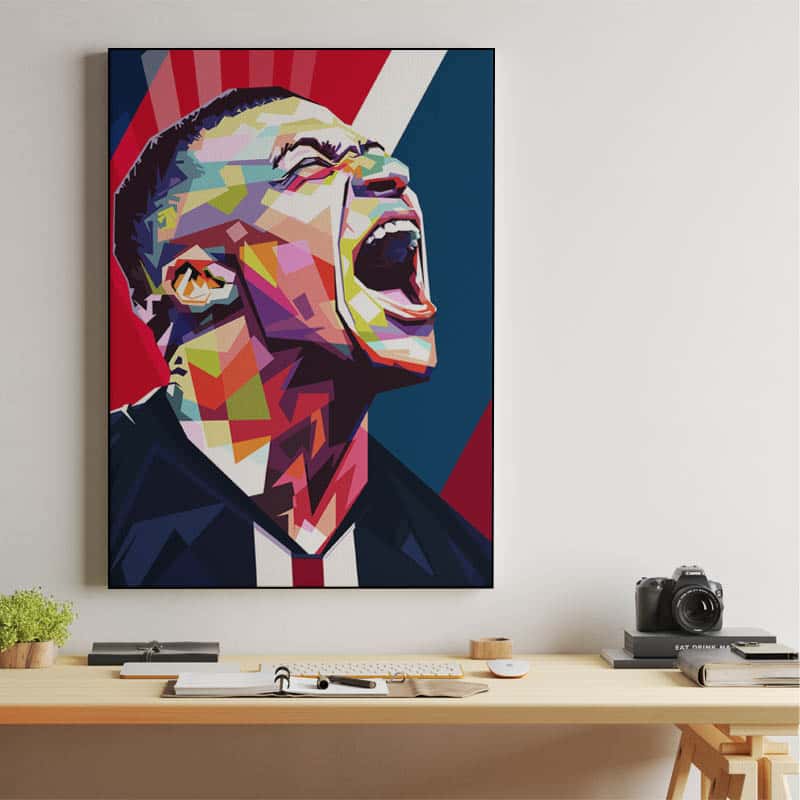 Kylian Mbappé in wpap pop art thumbnail 2