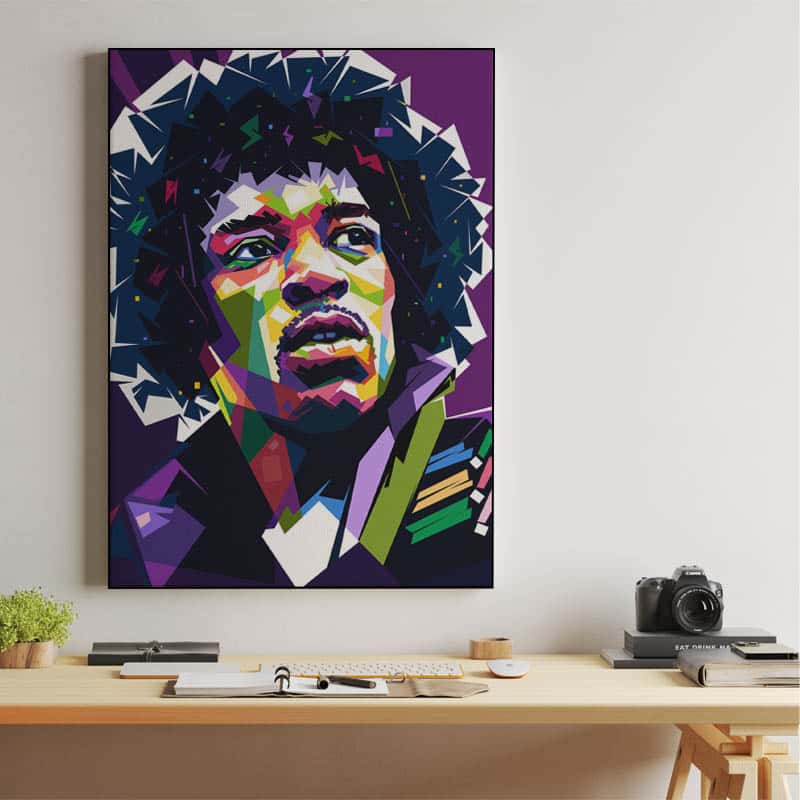 Jimi Hendrix in wpap pop art thumbnail 2