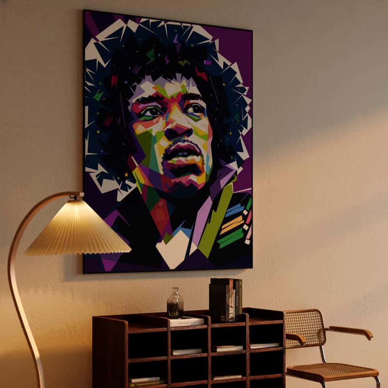 Jimi Hendrix in wpap pop art thumbnail 4
