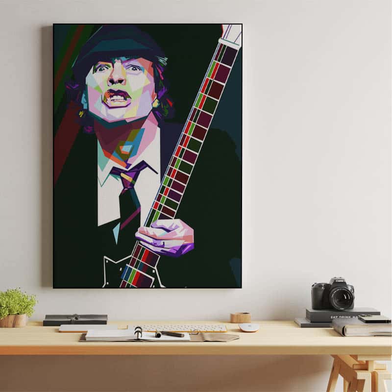 Angus Young in wpap pop art thumbnail 2