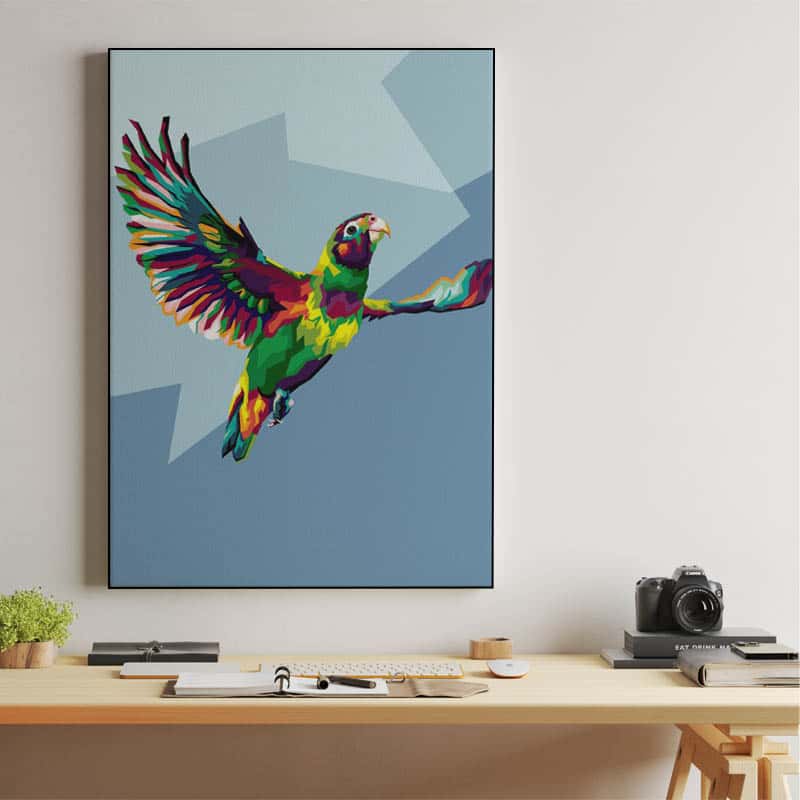 Colorfull bird parrot in wpap amazing thumbnail 2