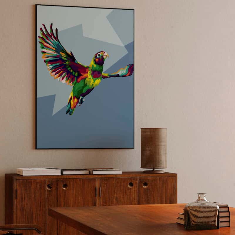 Colorfull bird parrot in wpap amazing thumbnail 3