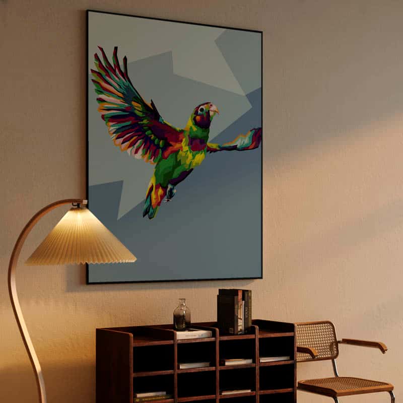 Colorfull bird parrot in wpap amazing thumbnail 4