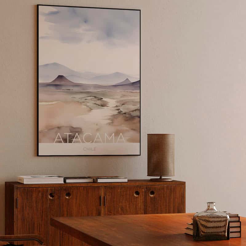 The Atacama Desert - Chile - Watercolor Technique thumbnail 3