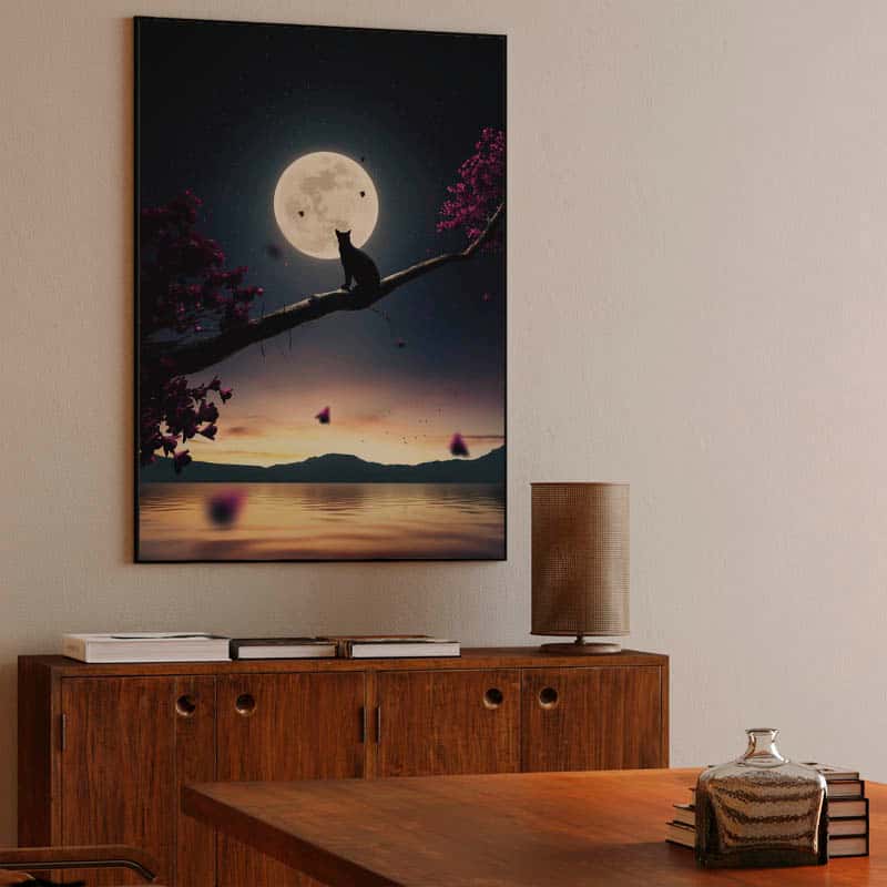 Cat Moon and Stars 3D thumbnail 3