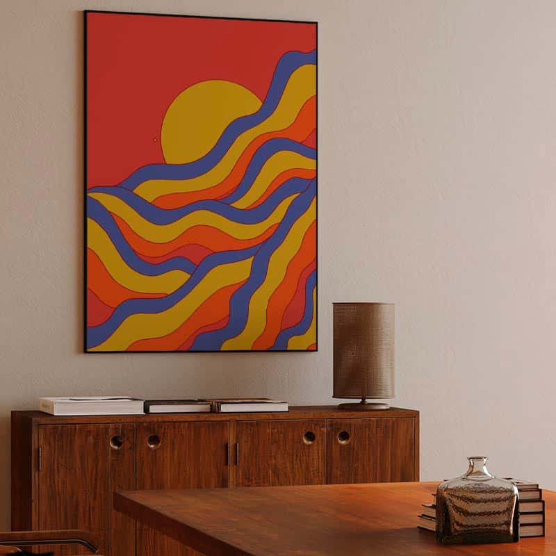Red rainbow waves thumbnail 3