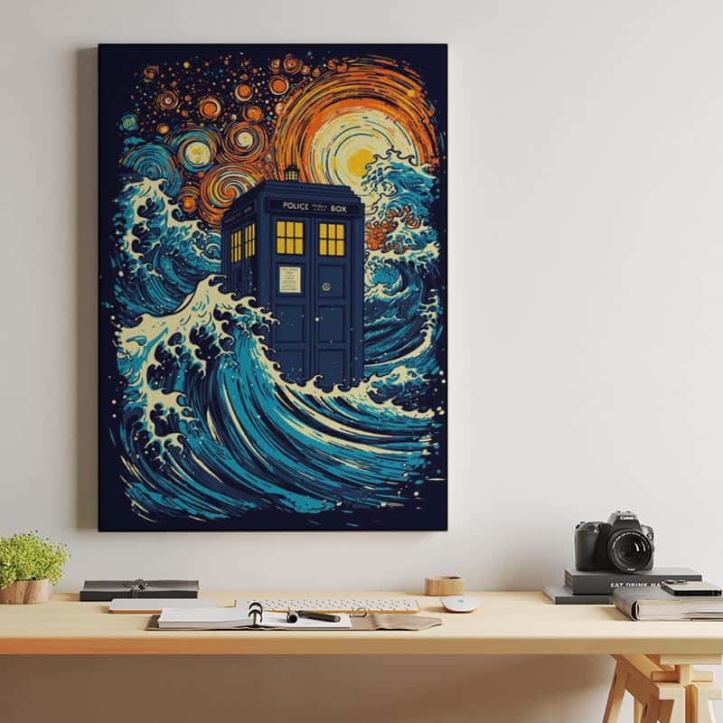 The great kanagawa wave and the tardis thumbnail 2