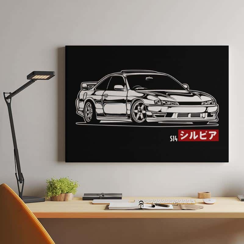 Monochrome Nissan Silvia S14 thumbnail 2