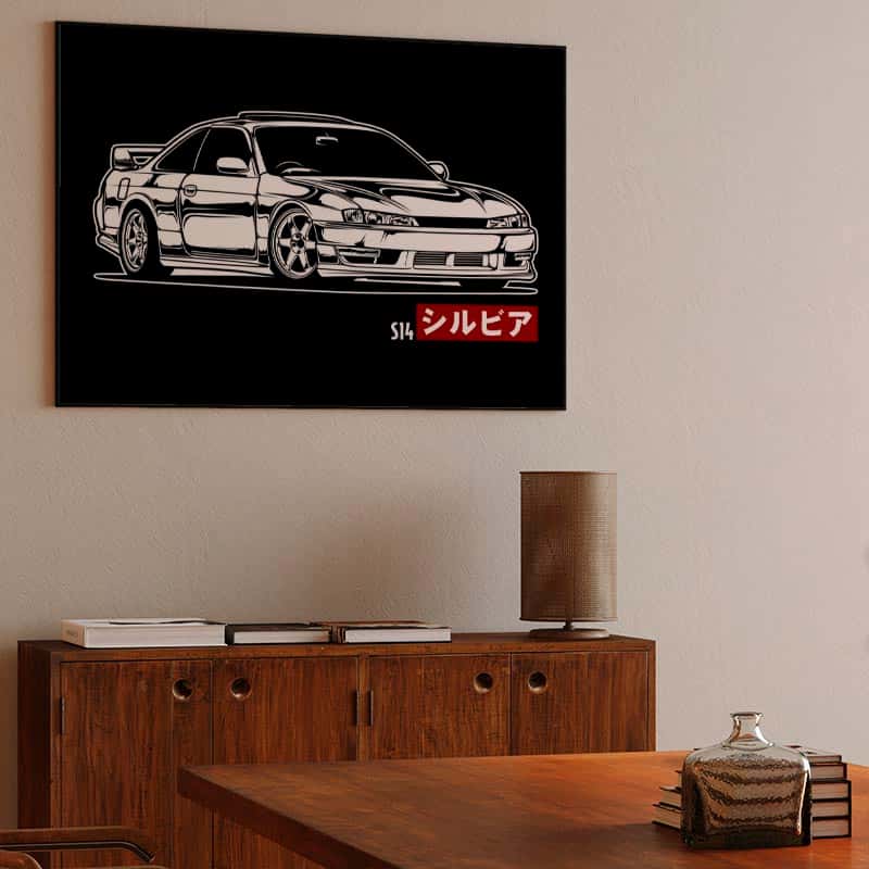Monochrome Nissan Silvia S14 thumbnail 3