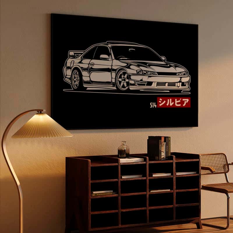 Monochrome Nissan Silvia S14 thumbnail 4