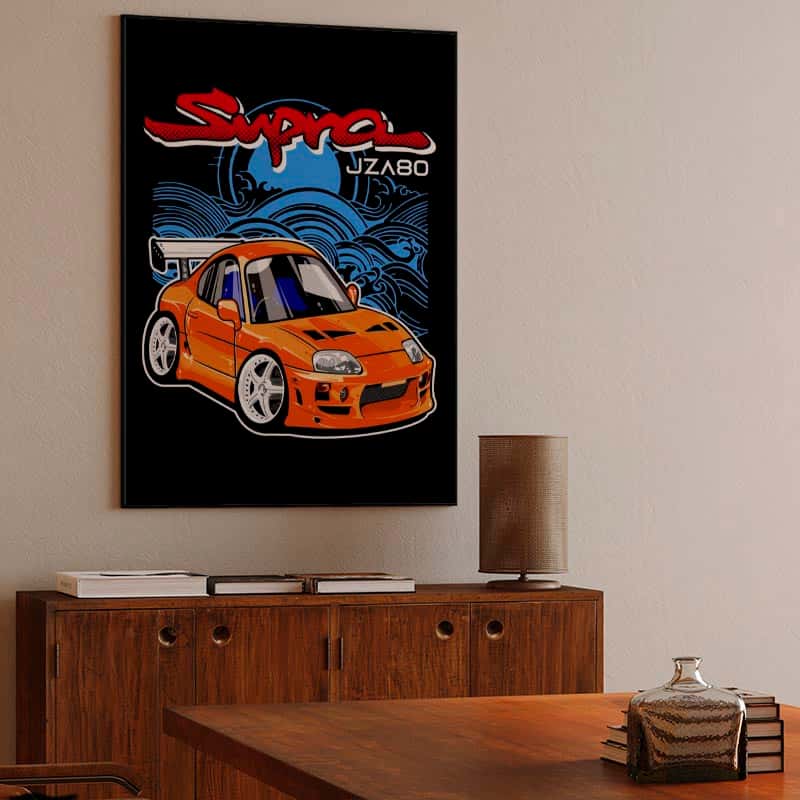Toyota Supra JZA80 CARtoon / CARicature thumbnail 3