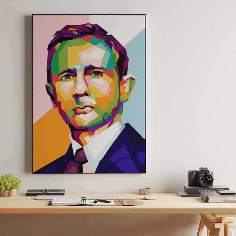 Legend Actor Daniel Craig James bond in illustration thumbnail 2