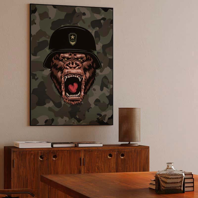 Army Monkey Canvas thumbnail 3