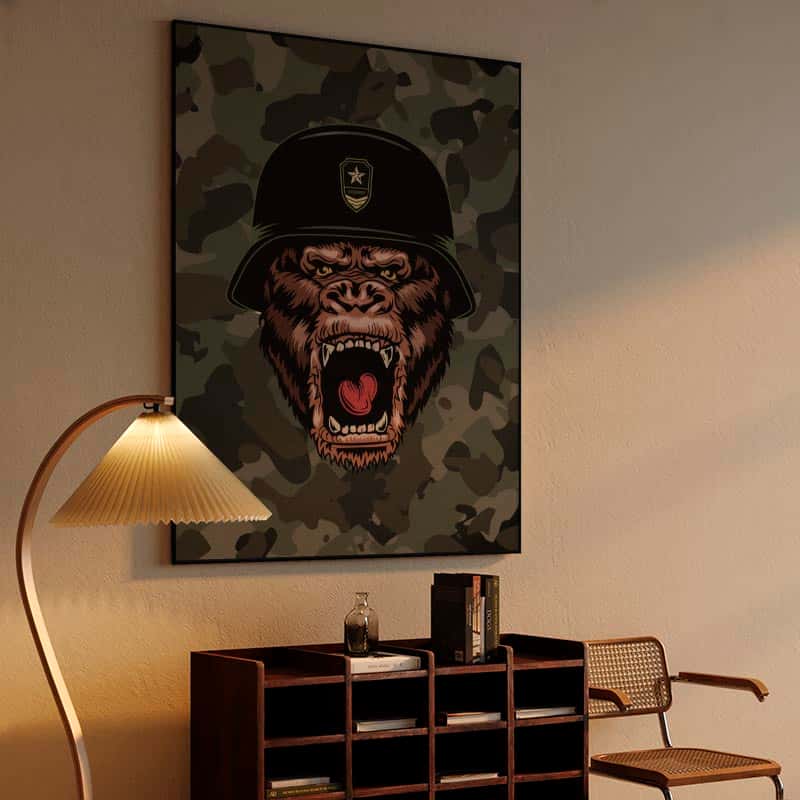 Army Monkey Canvas thumbnail 4