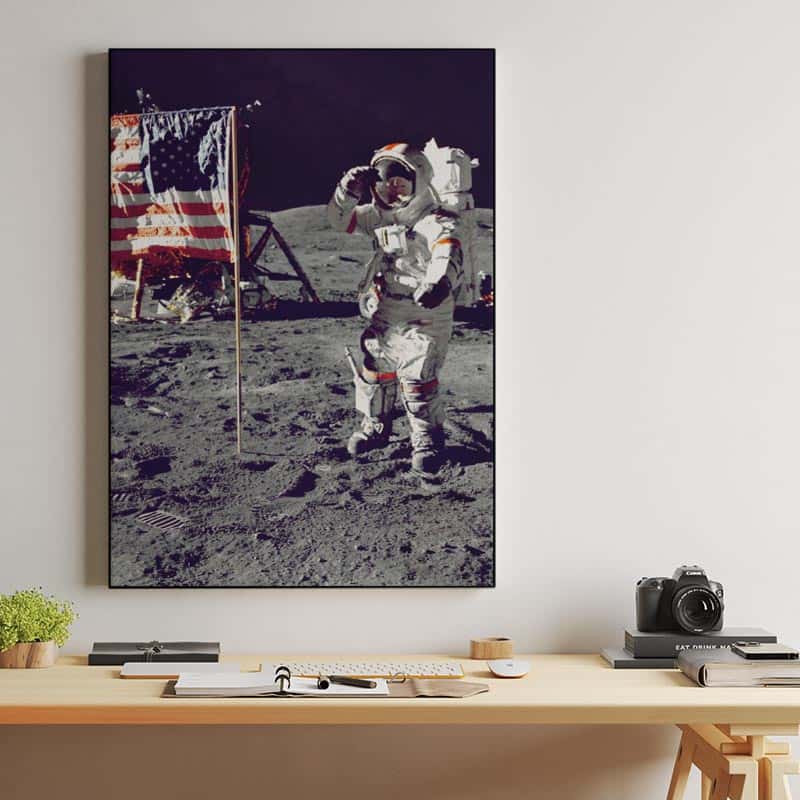 Astronaut on The Moon Canvas thumbnail 2