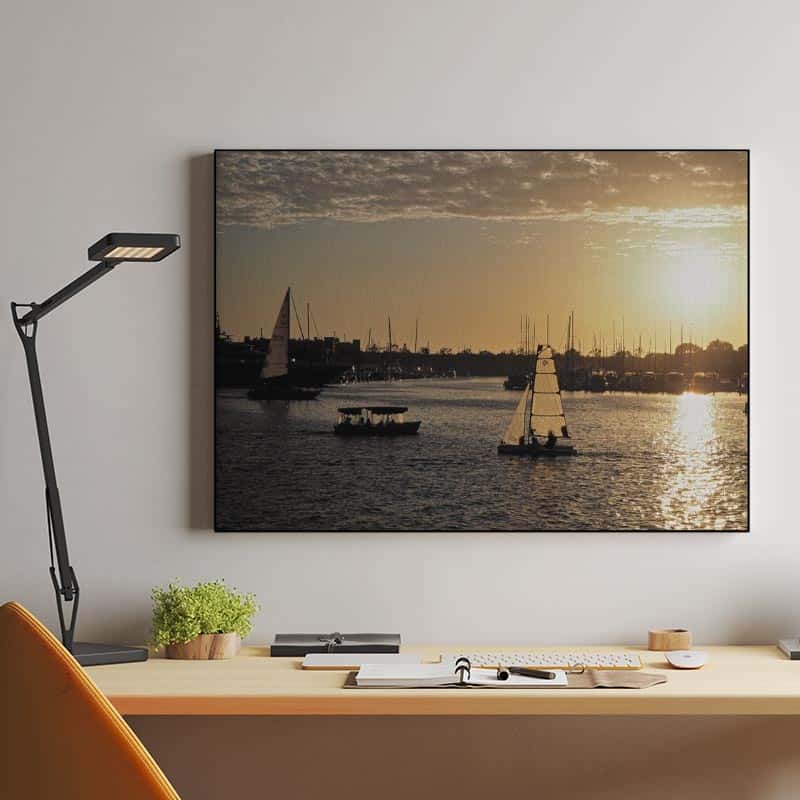 Boats at sunset thumbnail 2