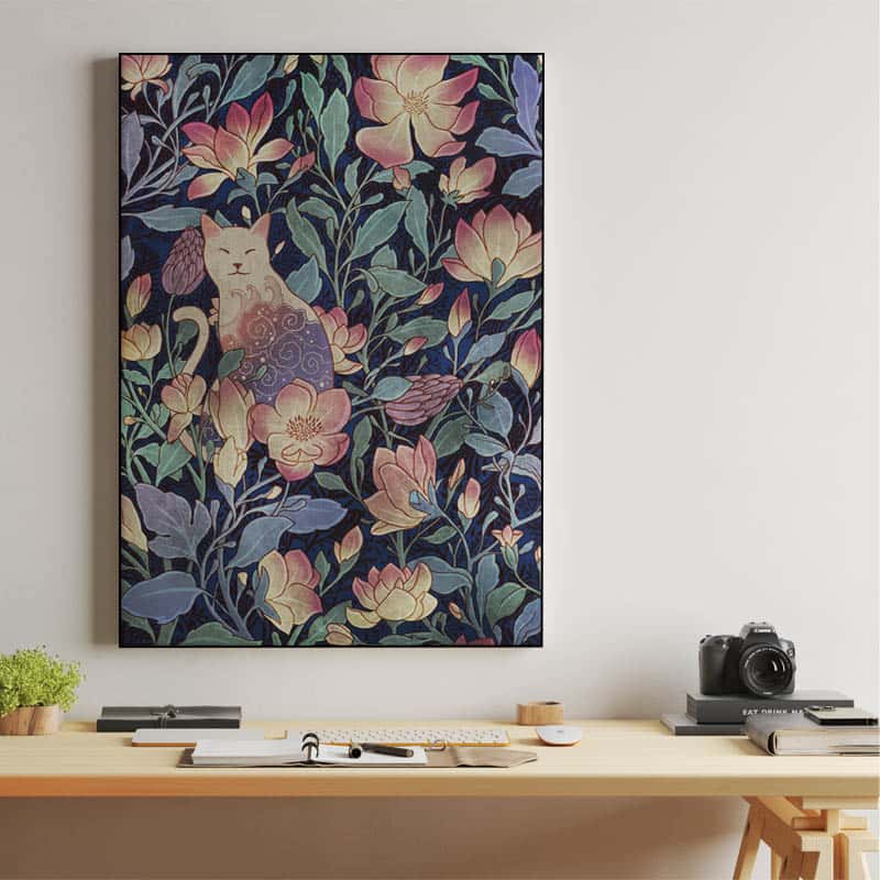 Cat and magnolia thumbnail 2
