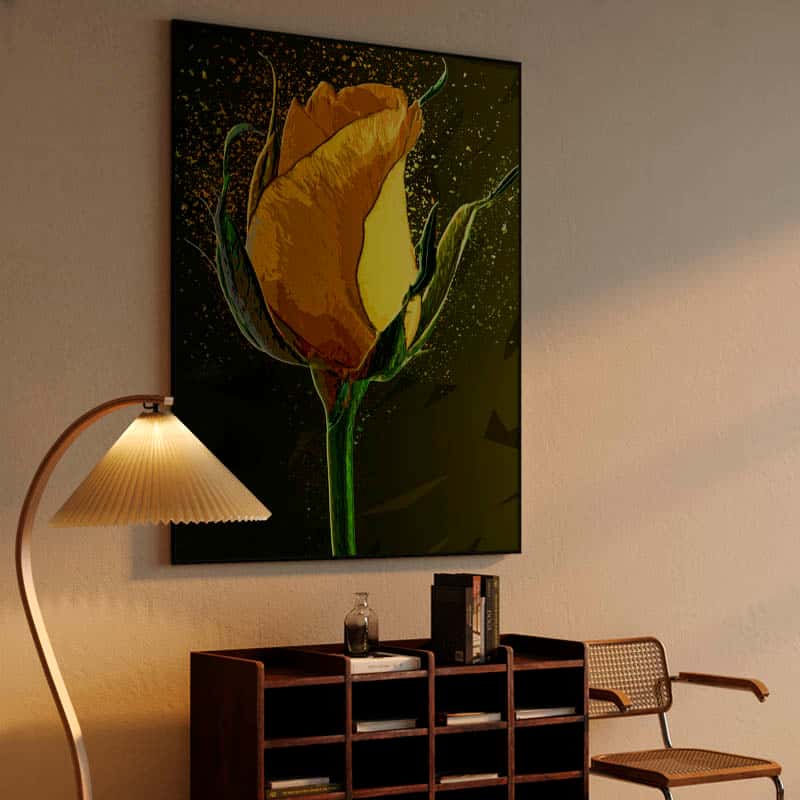Colored Yellow Rose thumbnail 4