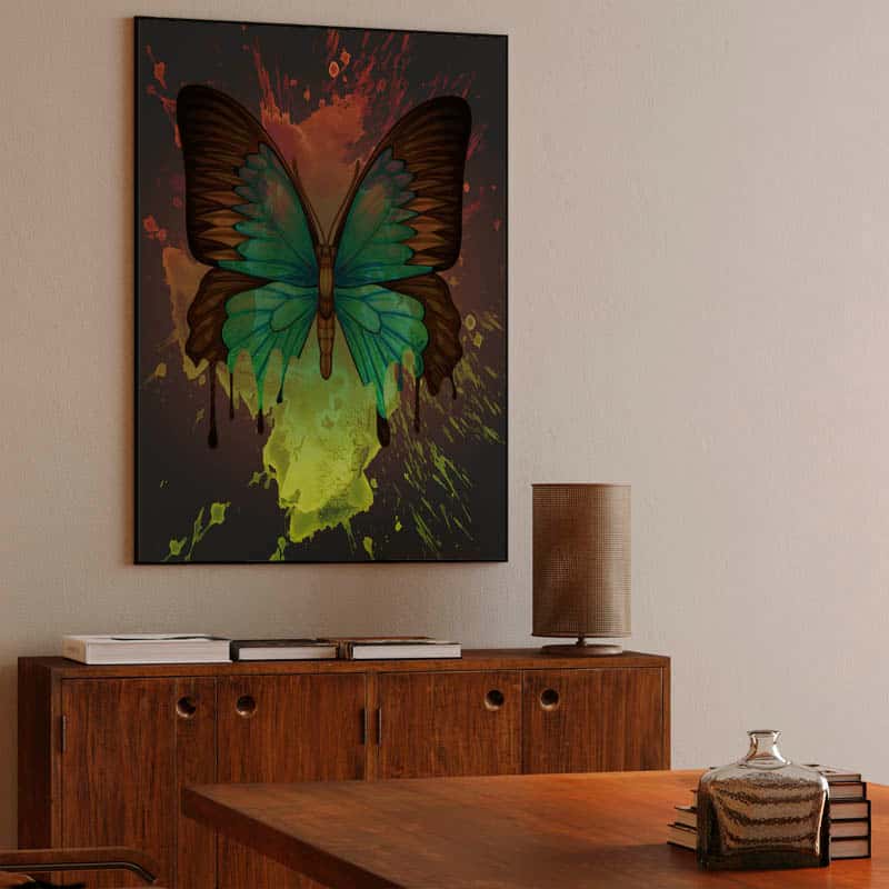 Dripping Butterfly Canvas thumbnail 3