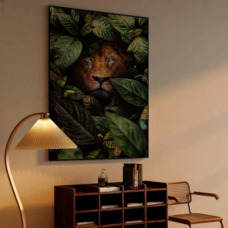 Lion in Leaves thumbnail 4