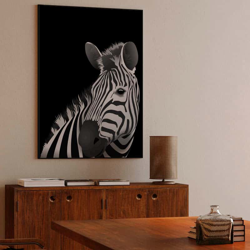 Zebra - black background thumbnail 3