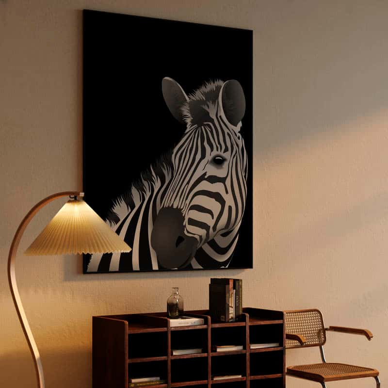 Zebra - black background thumbnail 4
