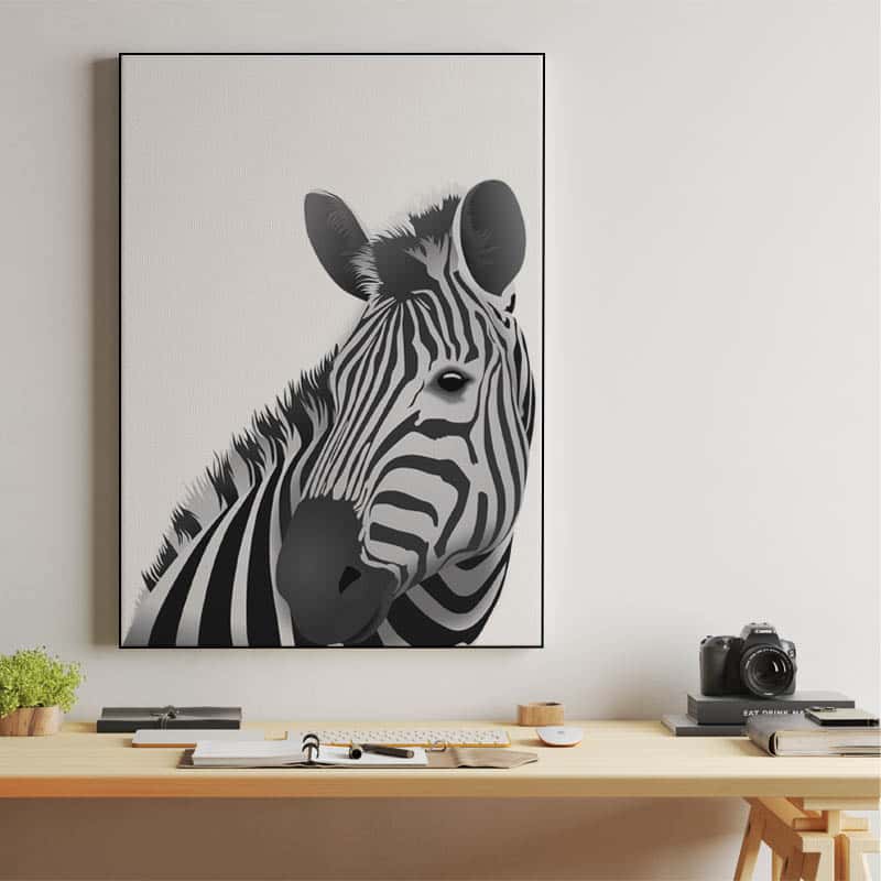 Zebra - white background thumbnail 2