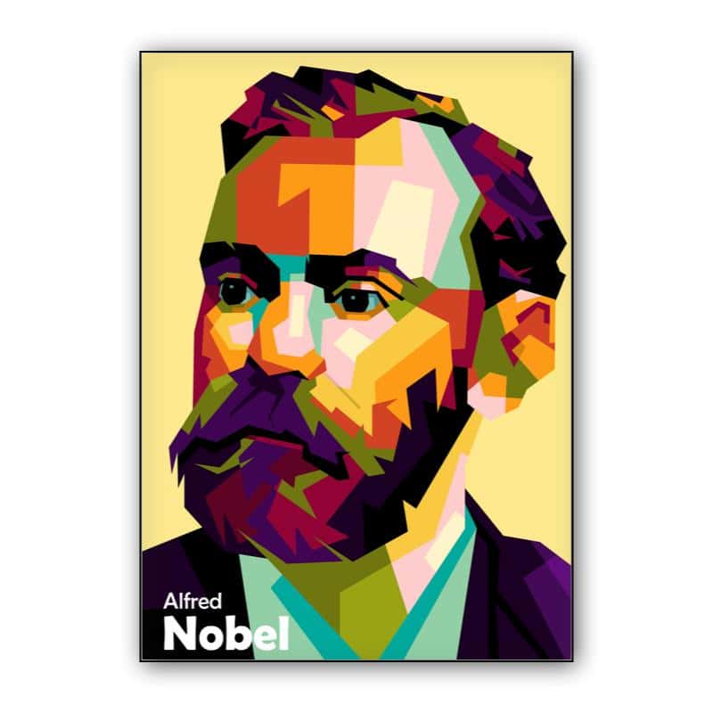 Alfred Nobel in Pop art amazing thumbnail 1