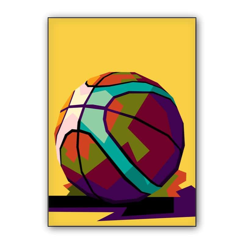 Basketball in wpap pop art thumbnail 1