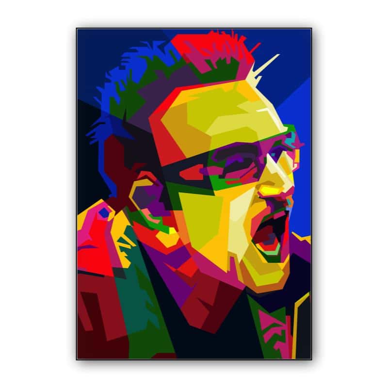 Bono U2 Pop Art WPAP – Canvas Print thumbnail 1