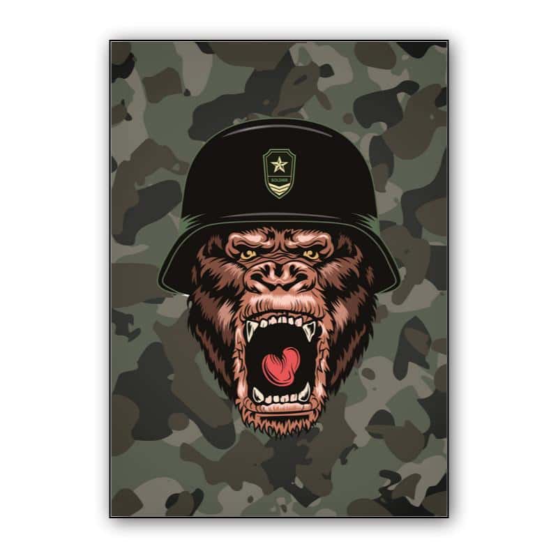 Army Monkey Canvas thumbnail 1